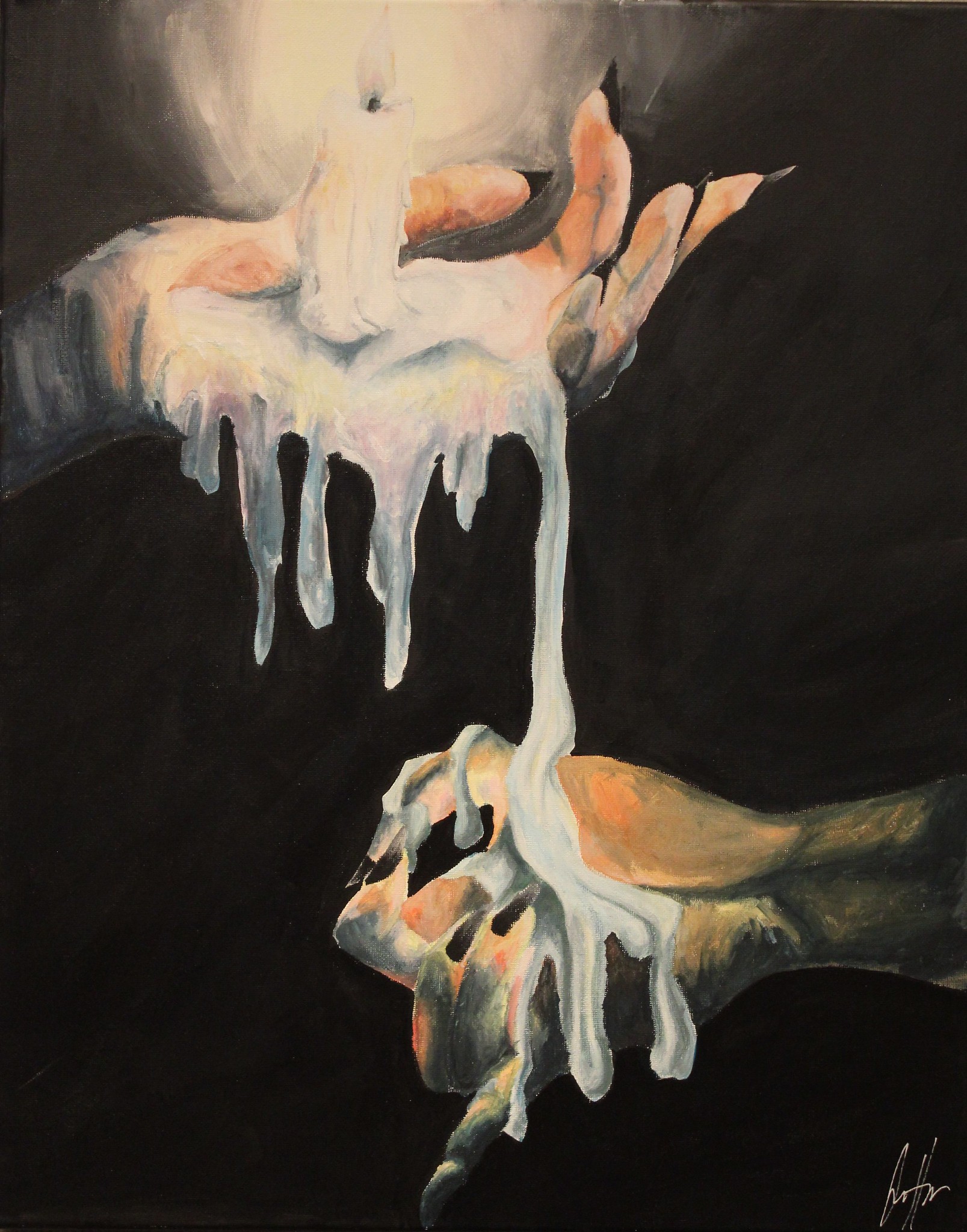 painting of hands
