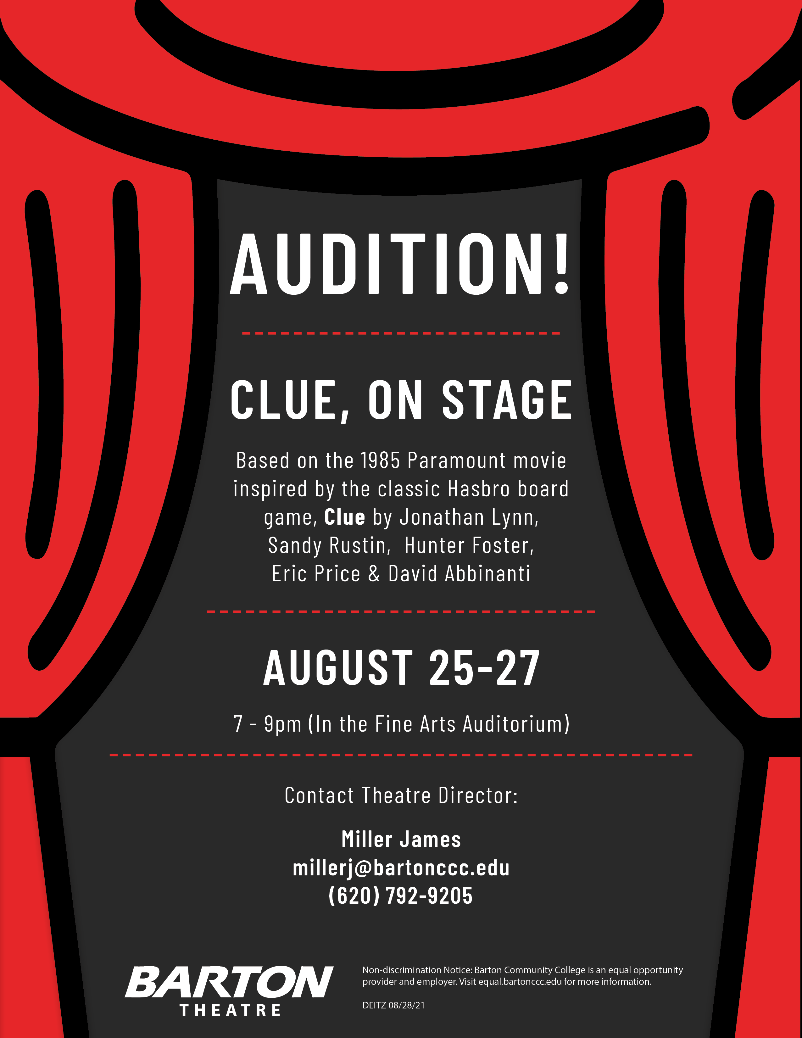 Barton Theatre holding auditions for fall production Clue On Stage