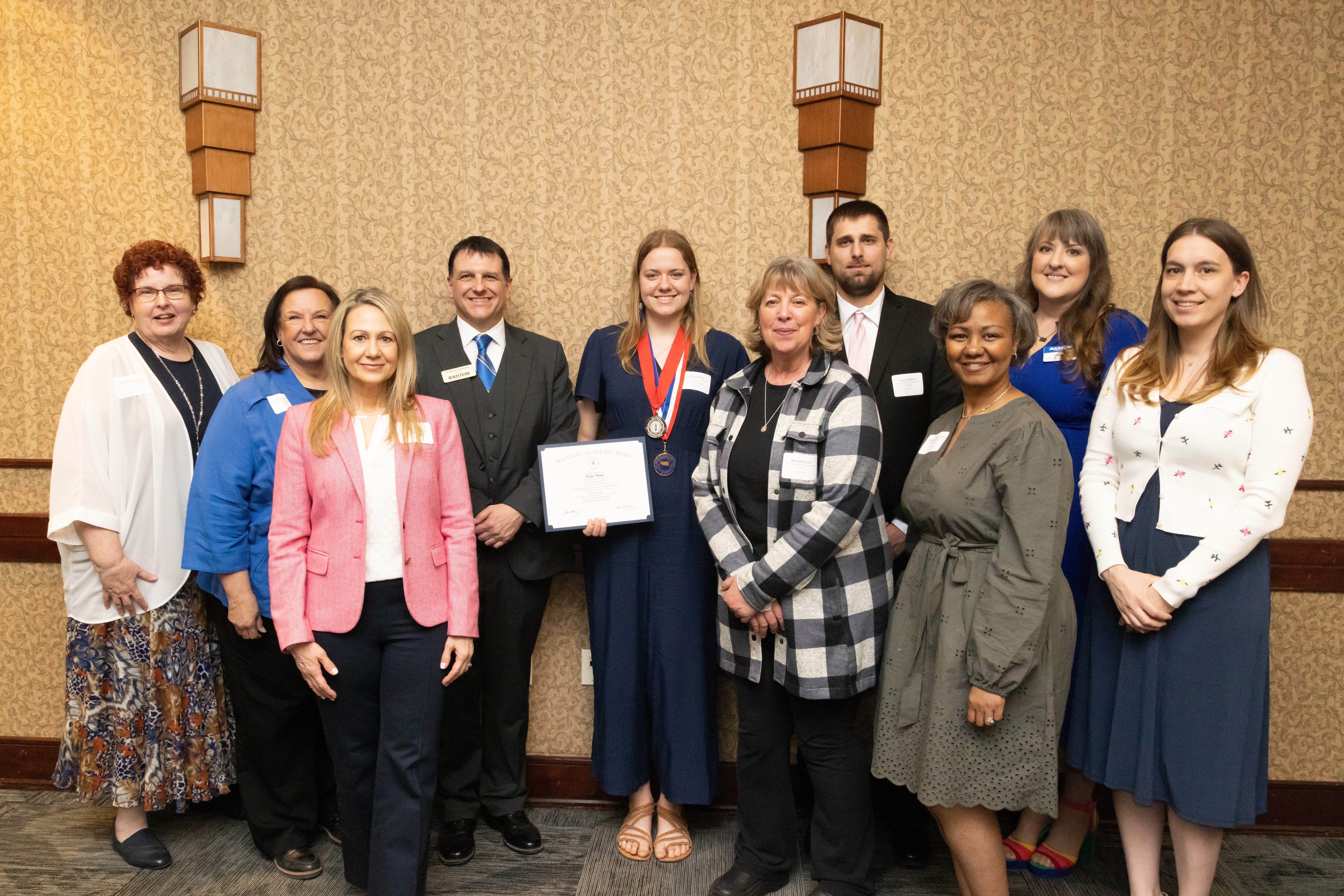 Attendees of the Phi Theta Kappa (PTK) All-State Academic Team awards 