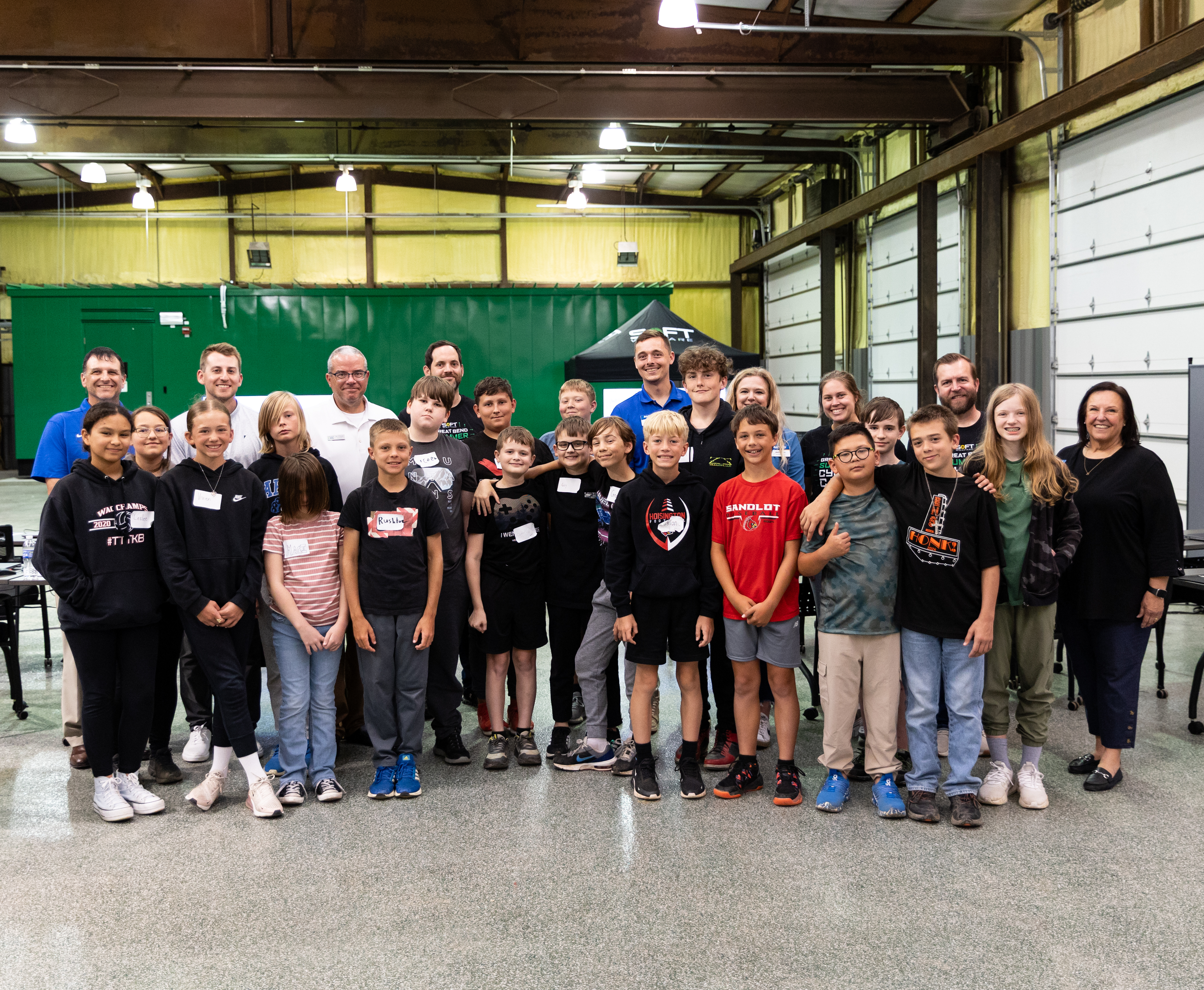 Students take part in hands-on activities during the Cyber Summer Camp hosted by Barton Community College, SOFTwarfare, and Enterprise KC.