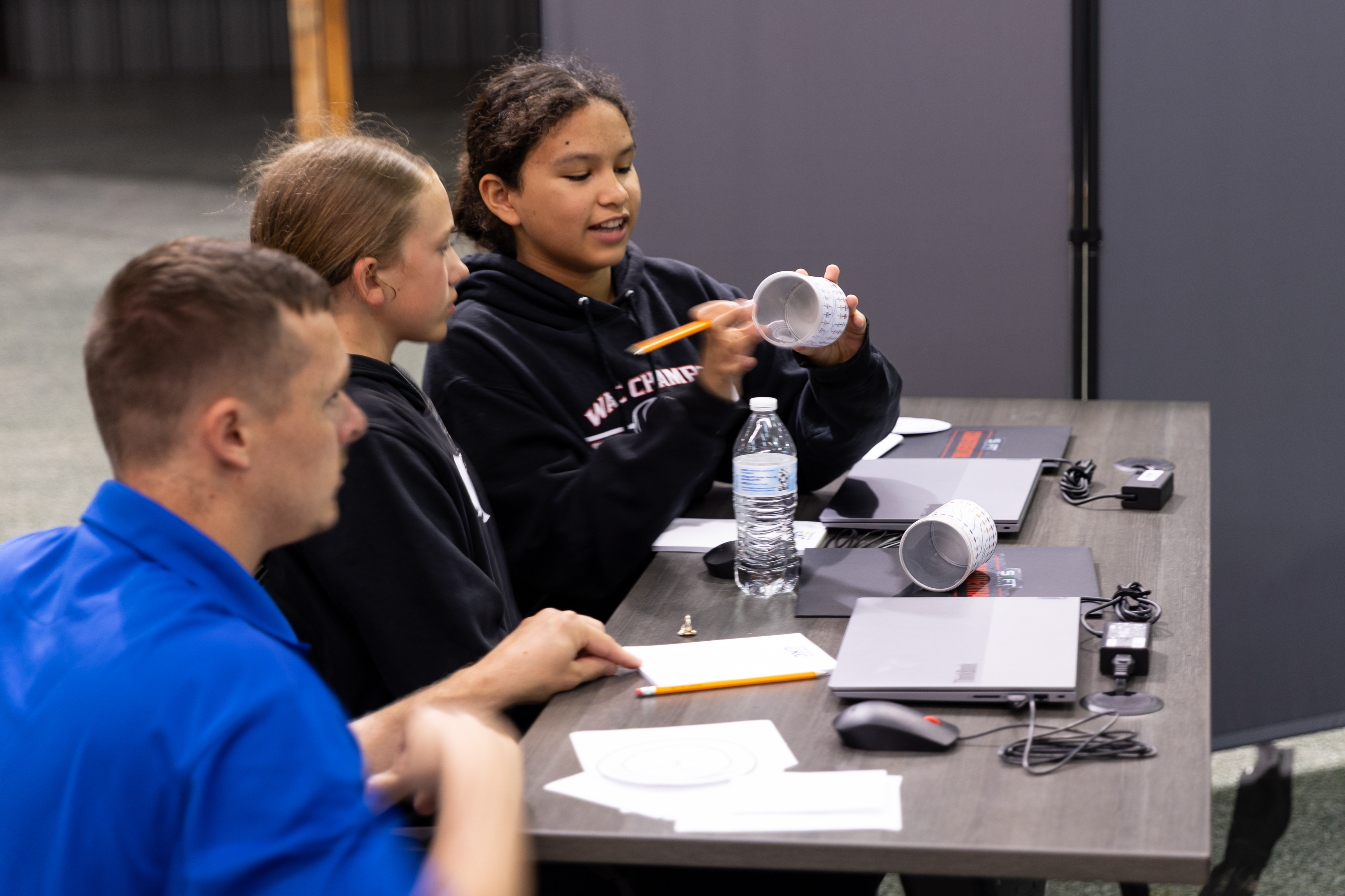 Students take part in hands-on activities during the Cyber Summer Camp hosted by Barton Community College, SOFTwarfare, and Enterprise KC.