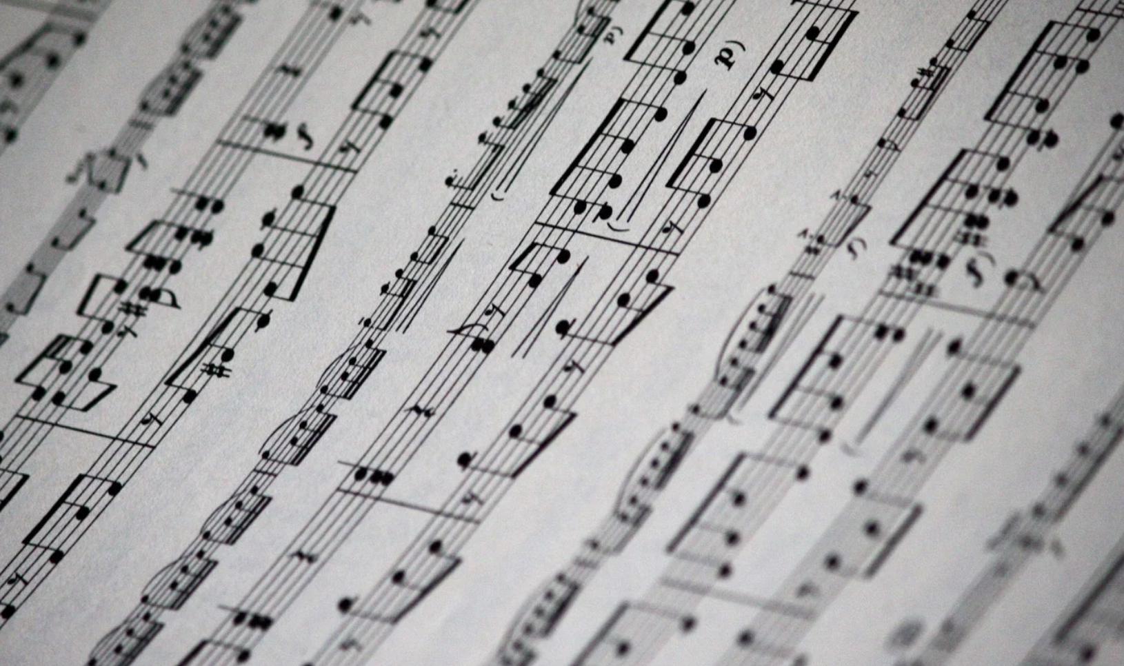 a picture of sheet music