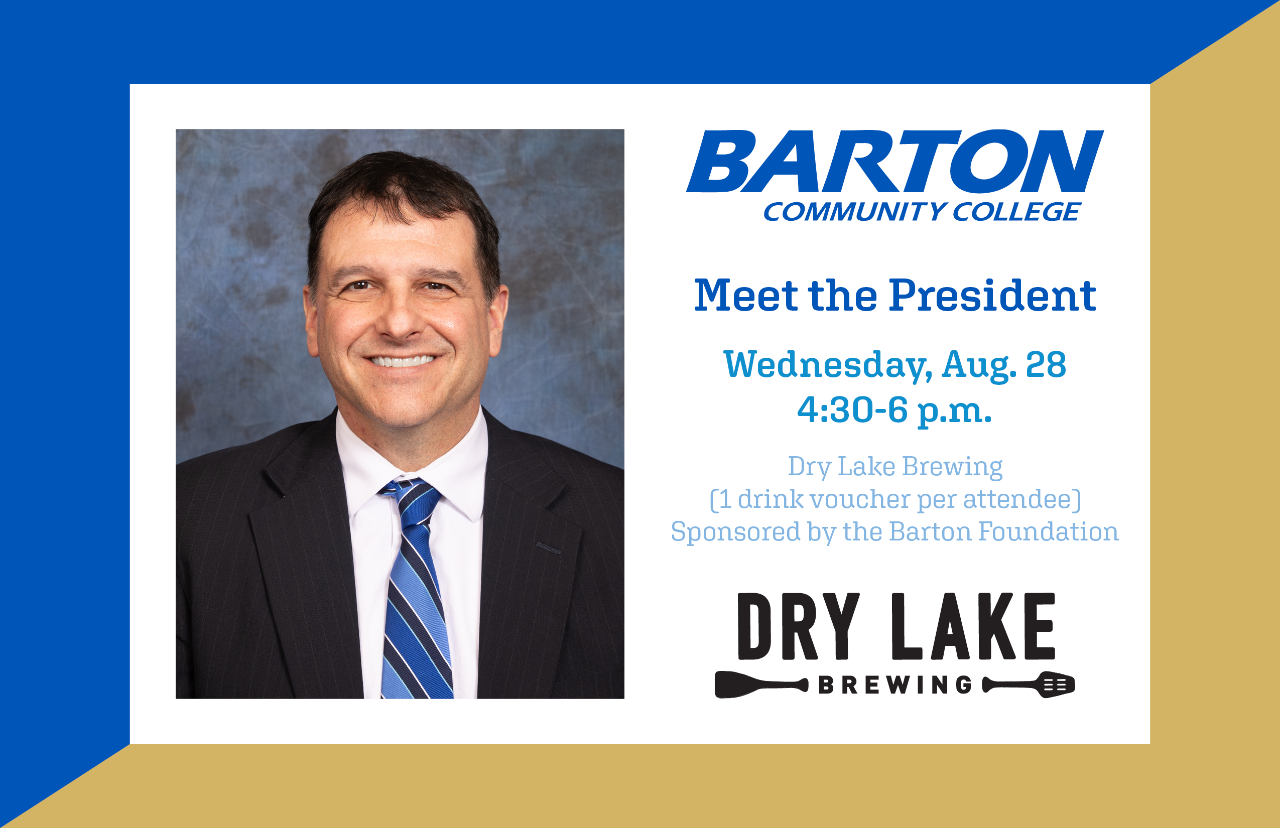 Invite to the meet the president event in Great Bend