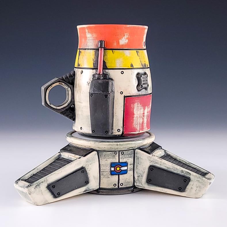 mug that looks like a launch pad