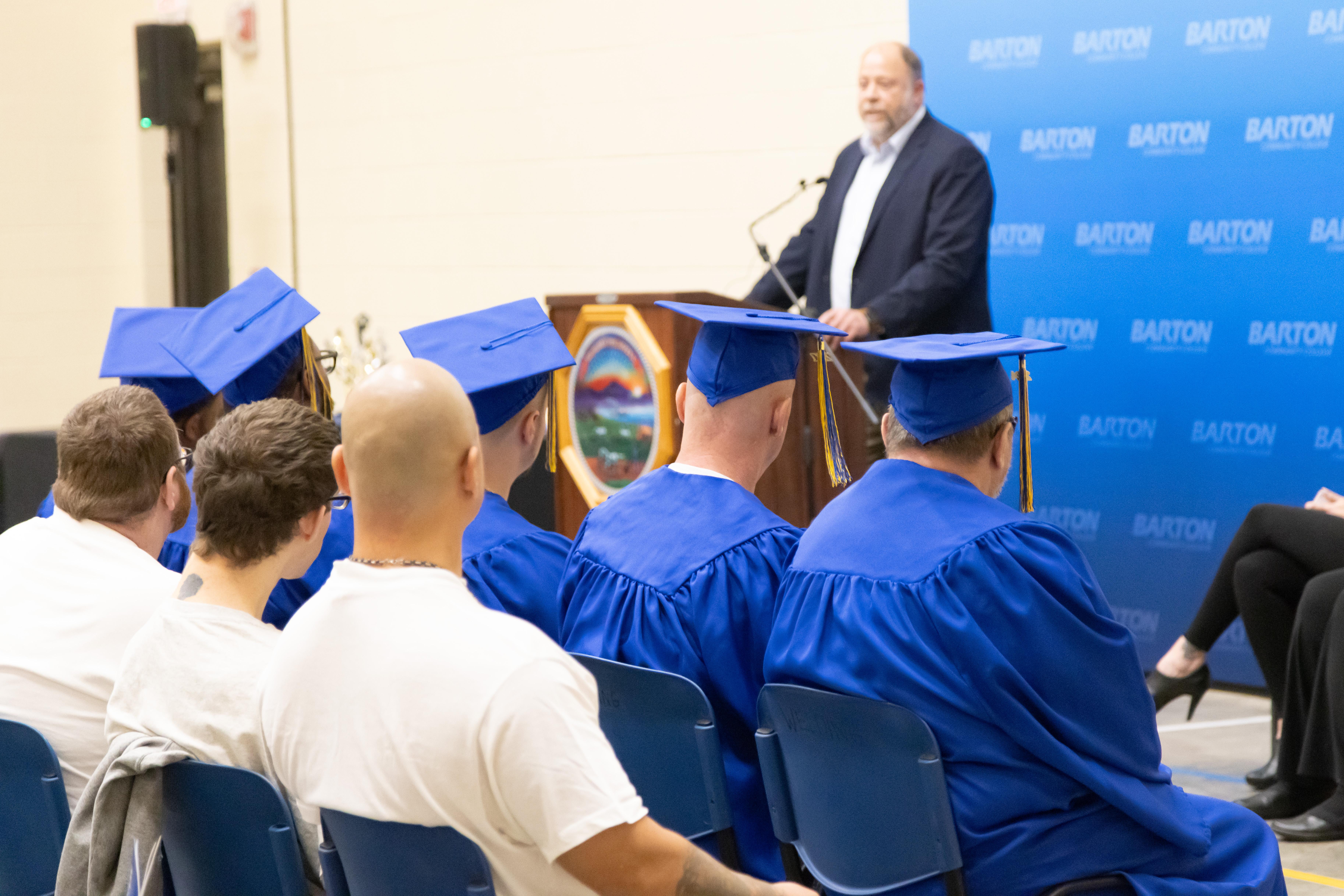 Barton Community College graduates at Larned State Correctional Facility participate in the annual Learning Celebration.