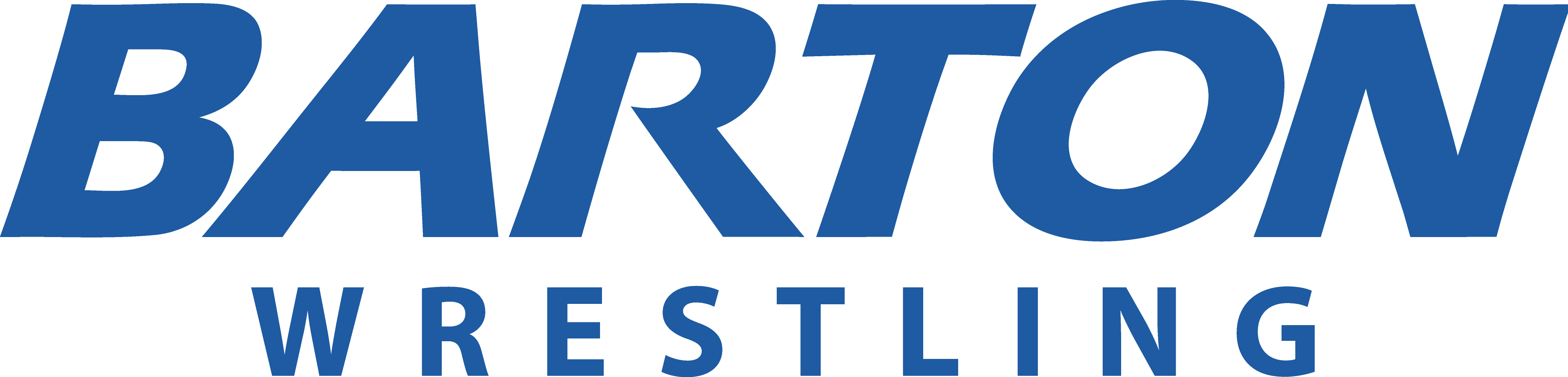 barton wrestling wordmark in blue