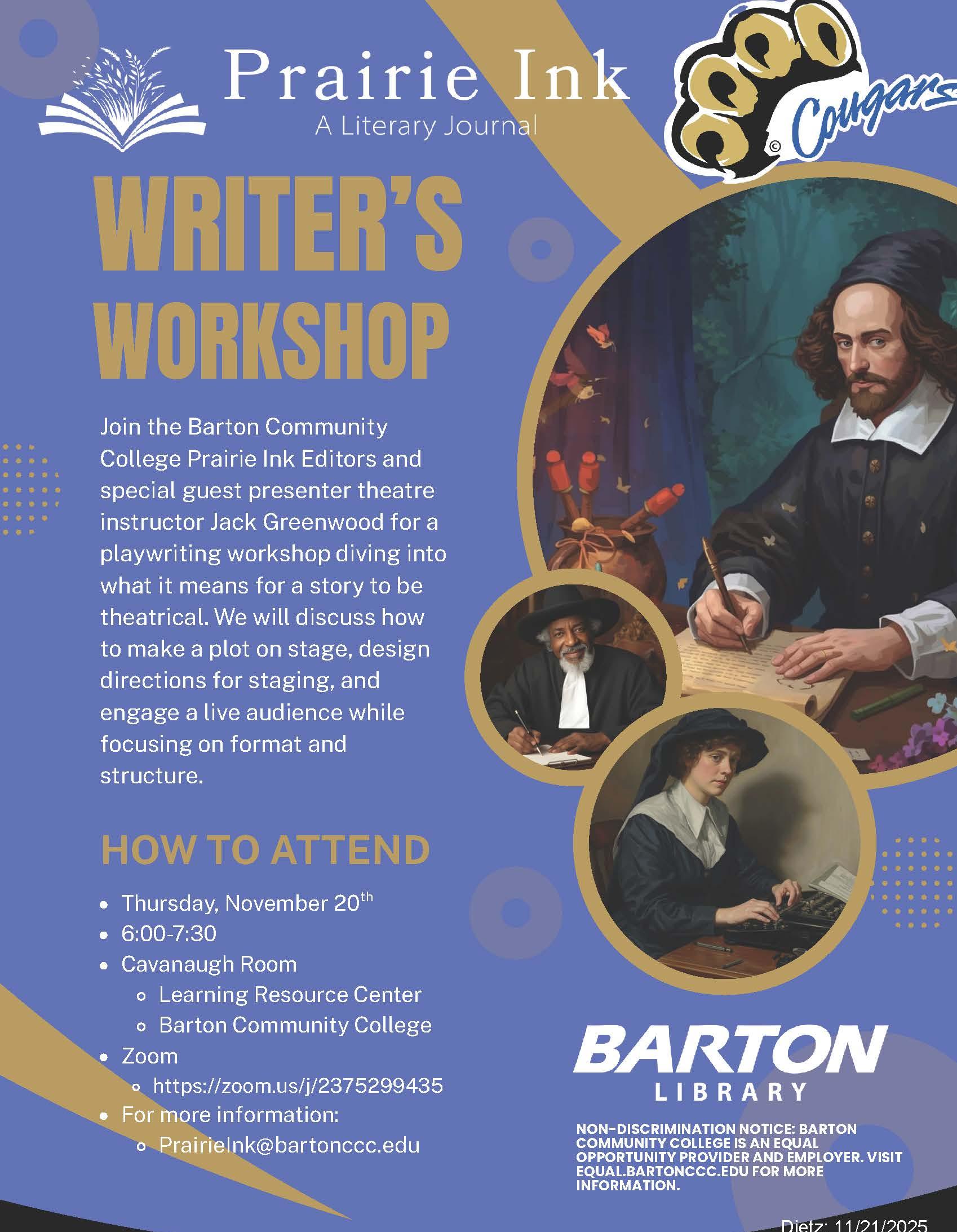 poster with writers from the 1800s on it