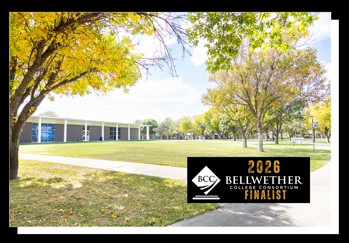 picture of college campus with bellwether finalist logo on it