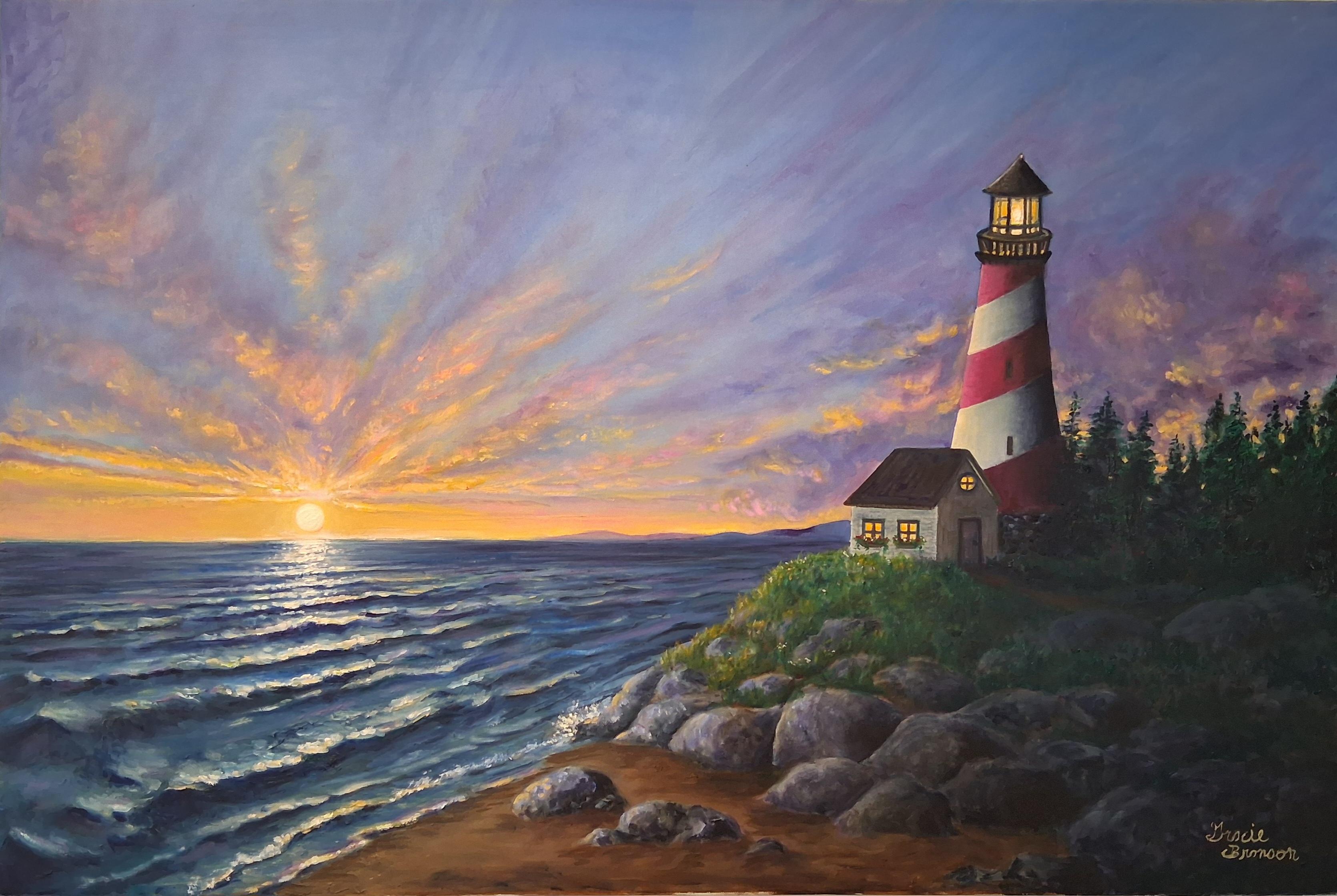 painting of a lighthiouse