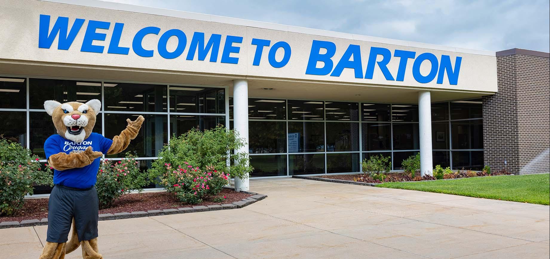 Bart at Welcome to Barton sign