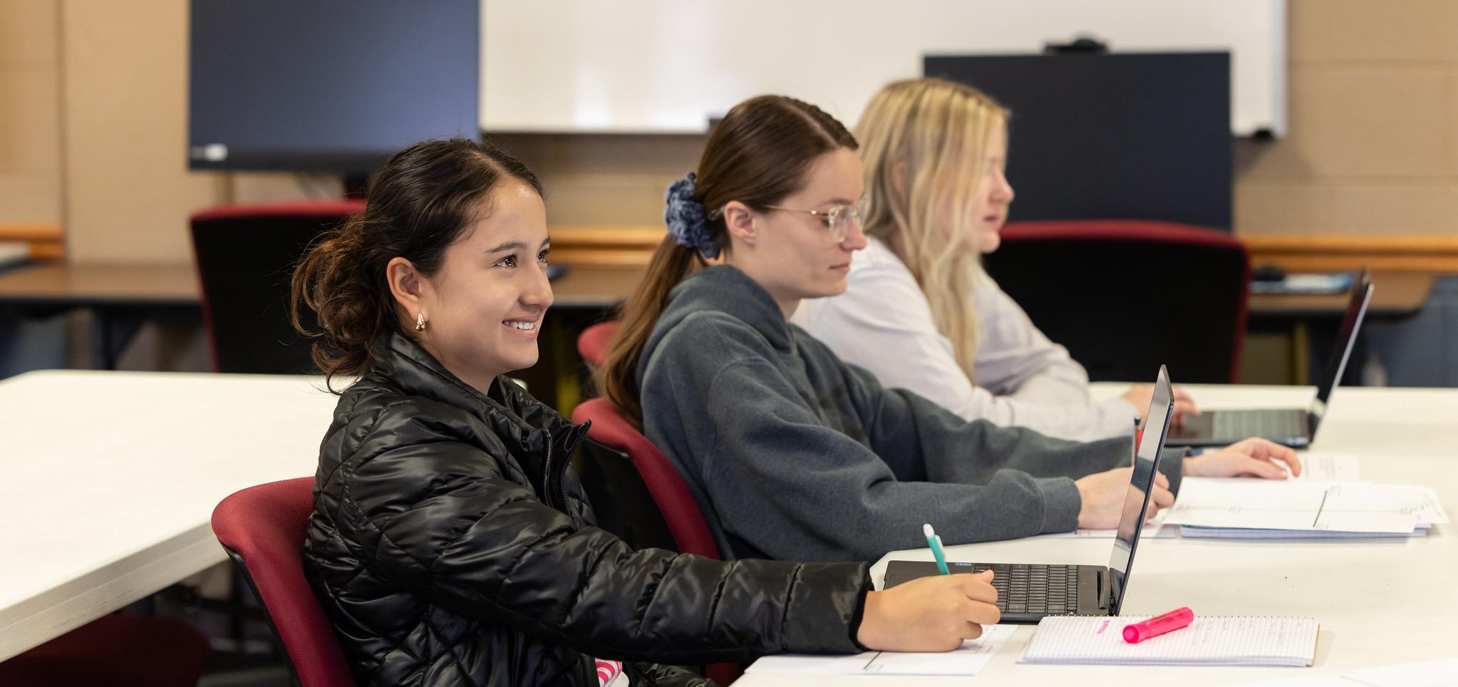 Barton students sit in a classroom